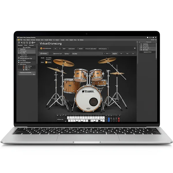 VirtualDrums.org 在线鼓组界面的屏幕截图