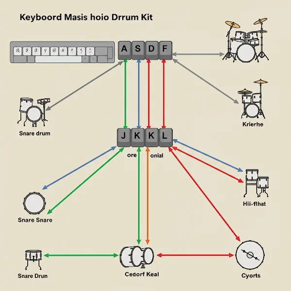 VirtualDrums.org online drum kit interface overview