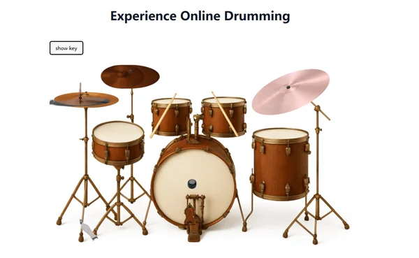 Screenshot of an online drum machine interface with sequencer