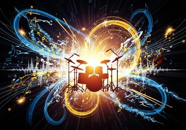 Abstract art representing creative drumming inspiration